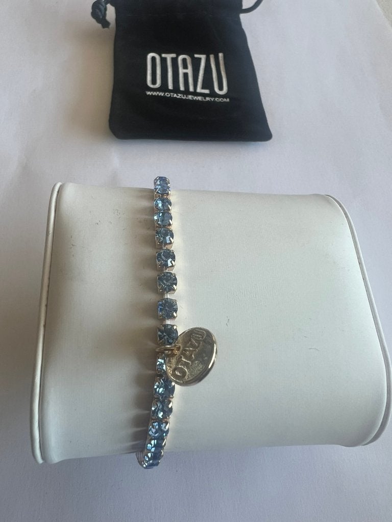 OTAZU Alice Armband Light Sapphire, Nieuw! Blauwe Swarovski, Ophalen of Verzenden, Nieuw, Overige kleuren, Overige materialen