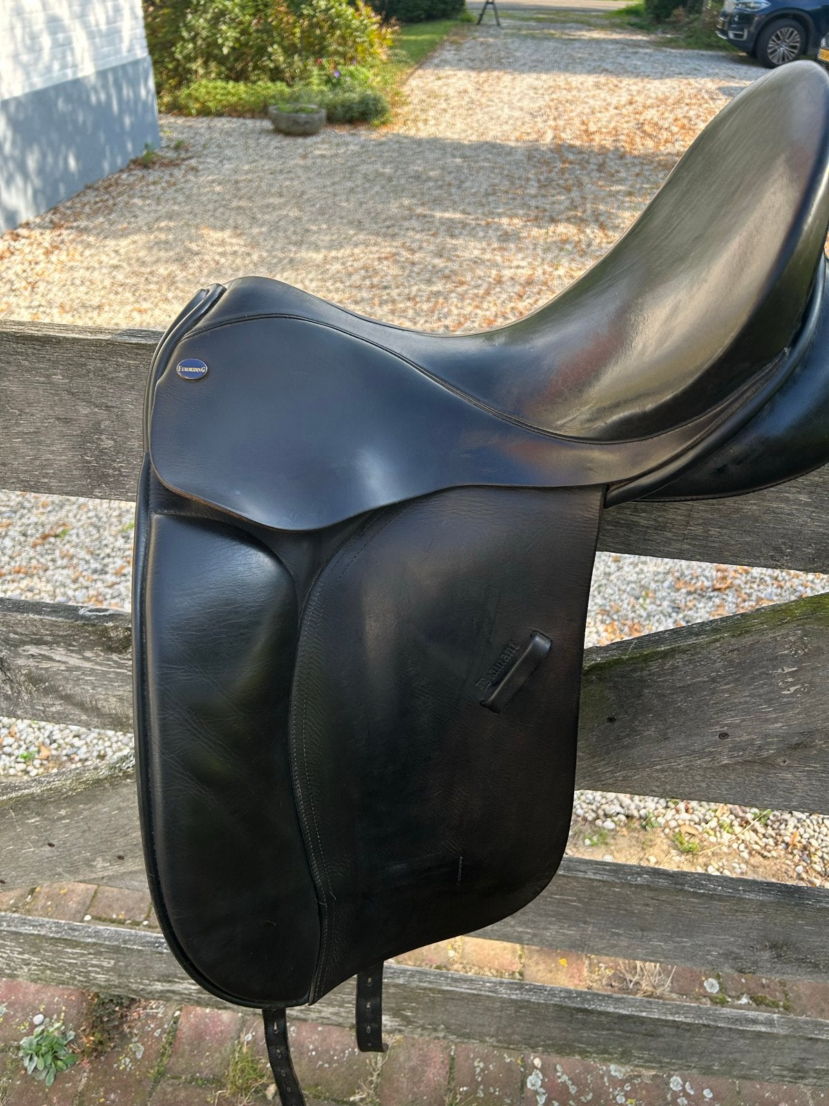 Te koop gebruikt dressuurzadel euroriding diamand 17inch, Dieren en Toebehoren, Ophalen of Verzenden, Gebruikt, Dressuur