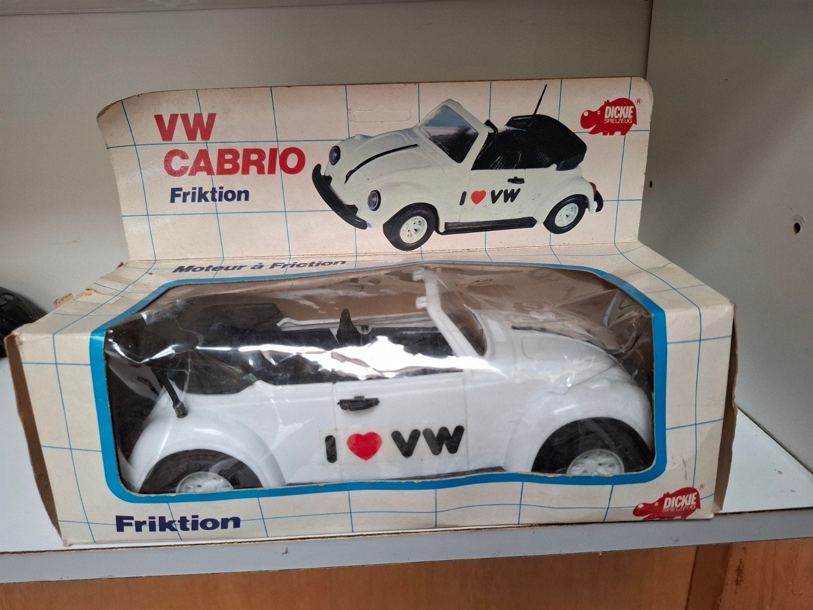 VW Kever Cabrio Frictie Auto - Dickie Toys, Ophalen of Verzenden, Zo goed als nieuw