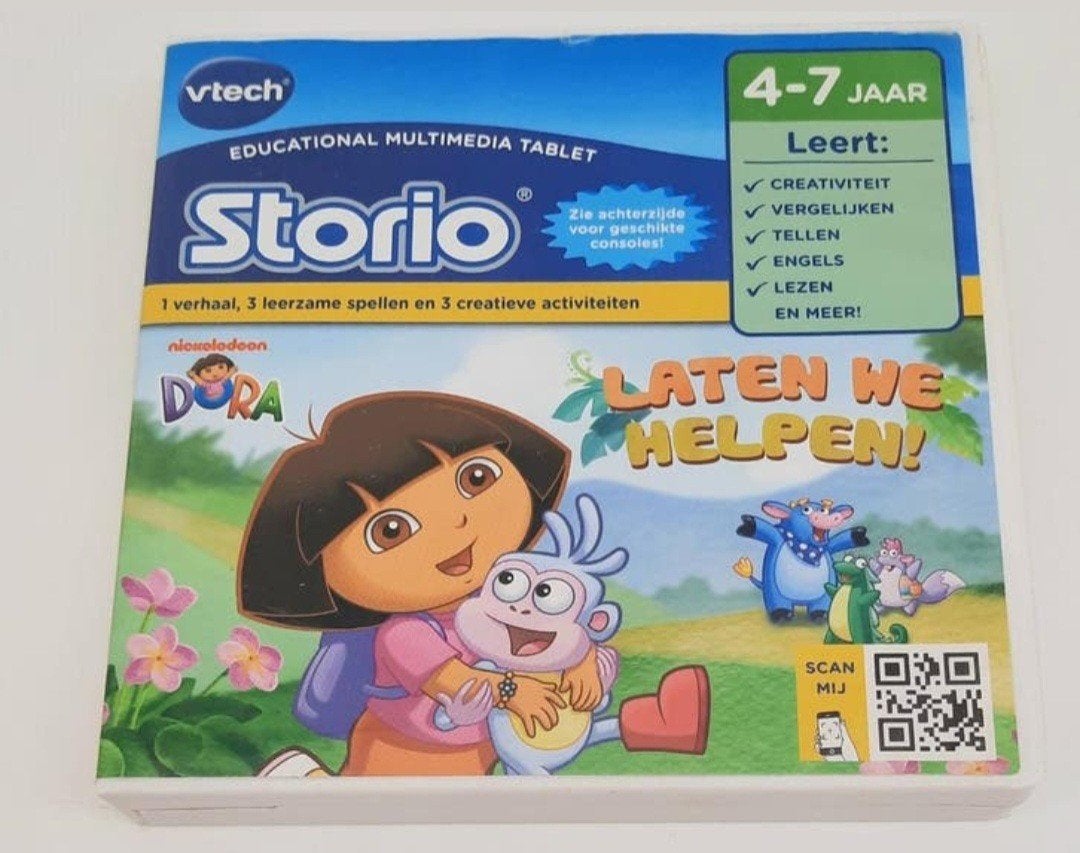 VTech Storio Dora Laten we helpen!, Ophalen of Verzenden, Zo goed als nieuw, 4 tot 6 jaar