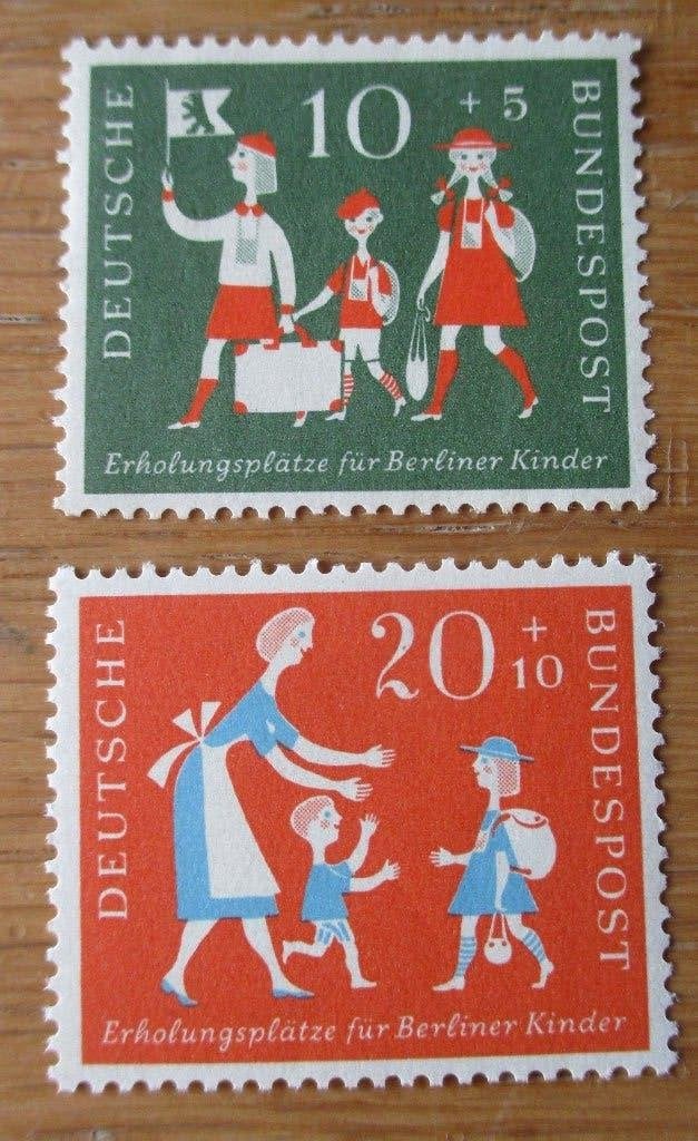 Duitsland, toeslagserie  Berlijnse kinderen, 1957, Verzenden, BRD, Postfris