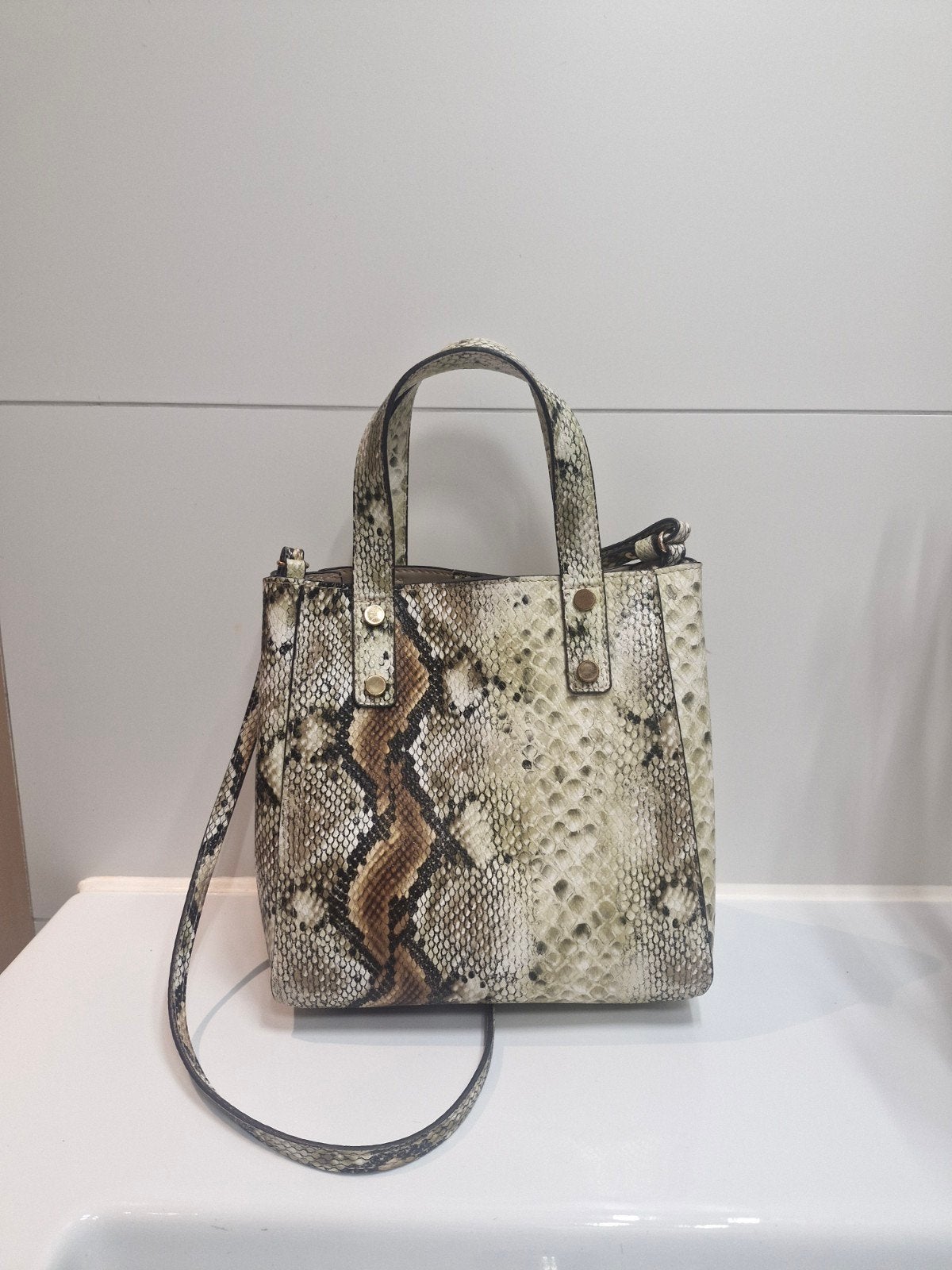 H&M Slangenprint Handtas/Schoudertasje, Ophalen of Verzenden, Zo goed als nieuw, Overige kleuren, Handtas