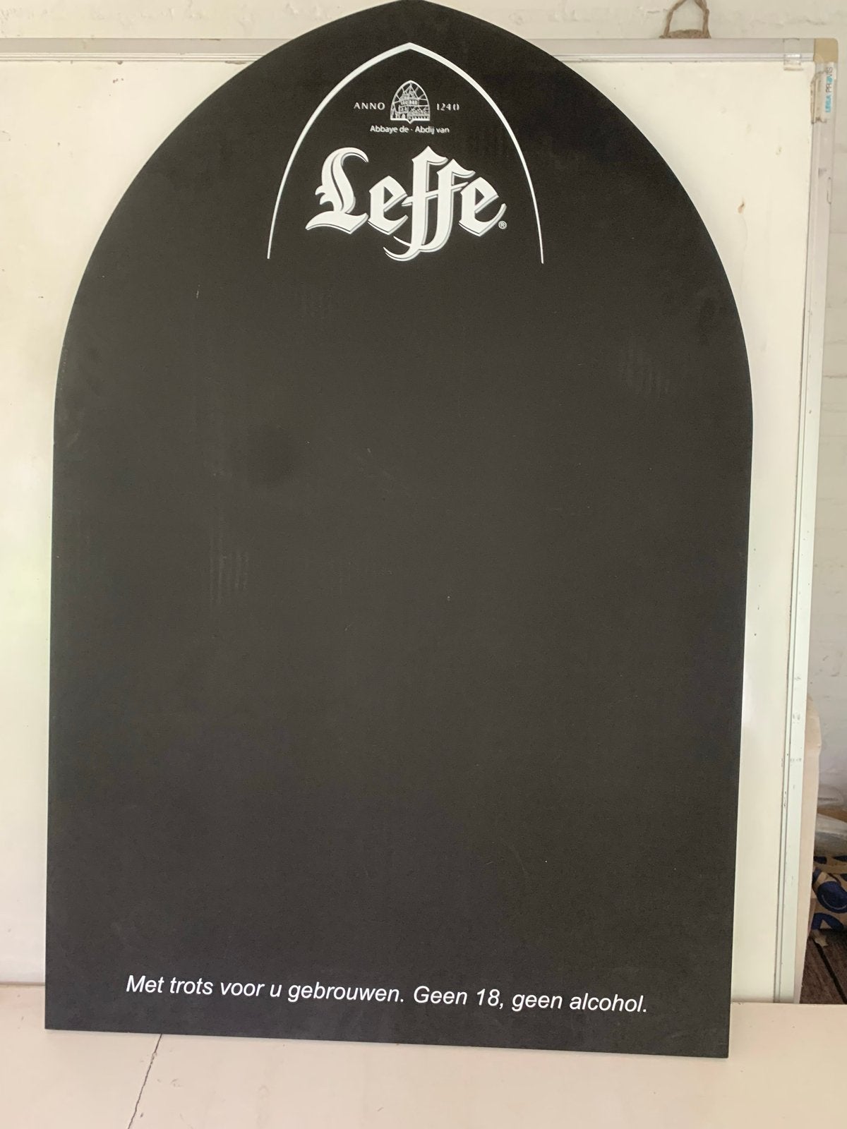 Krijt bord Leffe groot nieuw, Diversen, Ophalen of Verzenden, Nieuw, Whiteboard