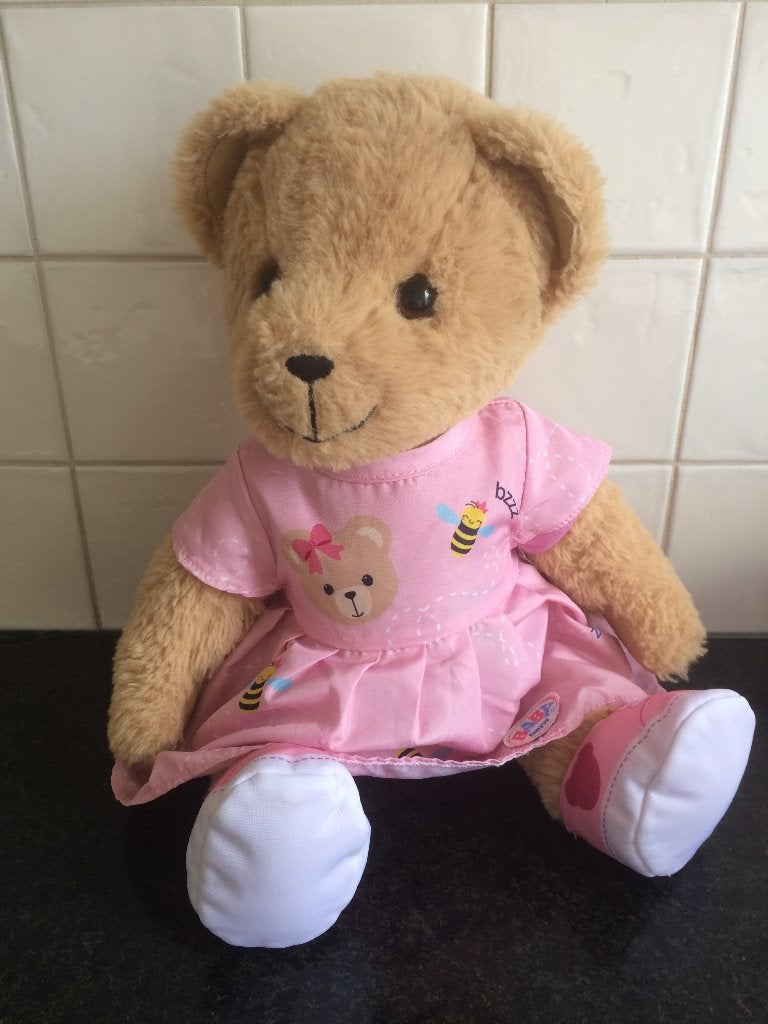 Baby Born beer - roze - 43 cm, Overige merken, Beer, Ophalen of Verzenden, Middelgroot (20 tot 80 cm)