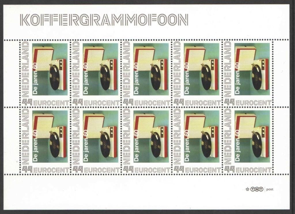 Nostalgie op Postzegels Jaren '60: De koffergrammofoon, Ophalen of Verzenden, Na 1940, Postfris