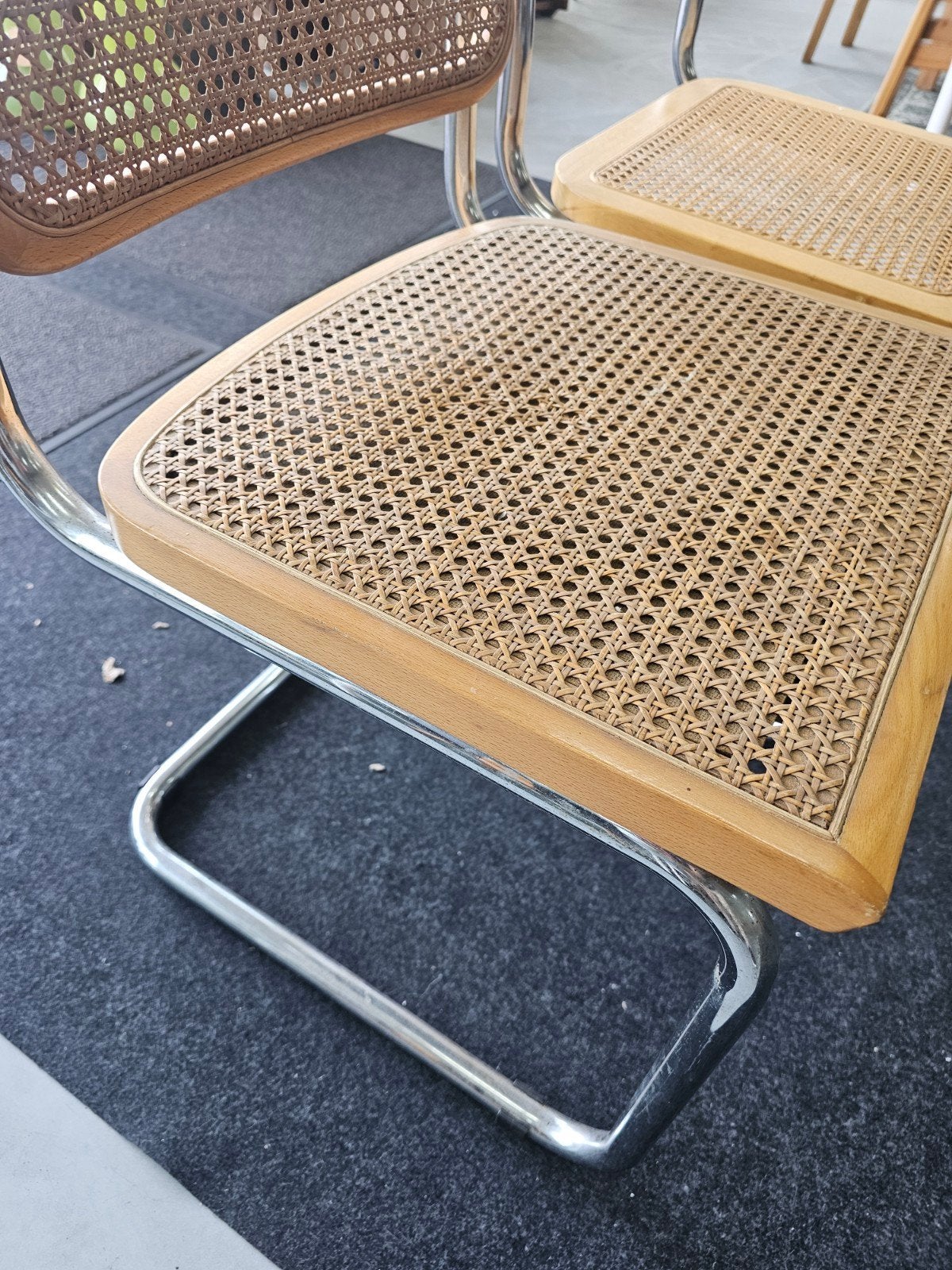 2 cesca Marcel Breuer stijl webbing stoelen., Tuin en Terras, Ophalen, Rond, Nb, Nb