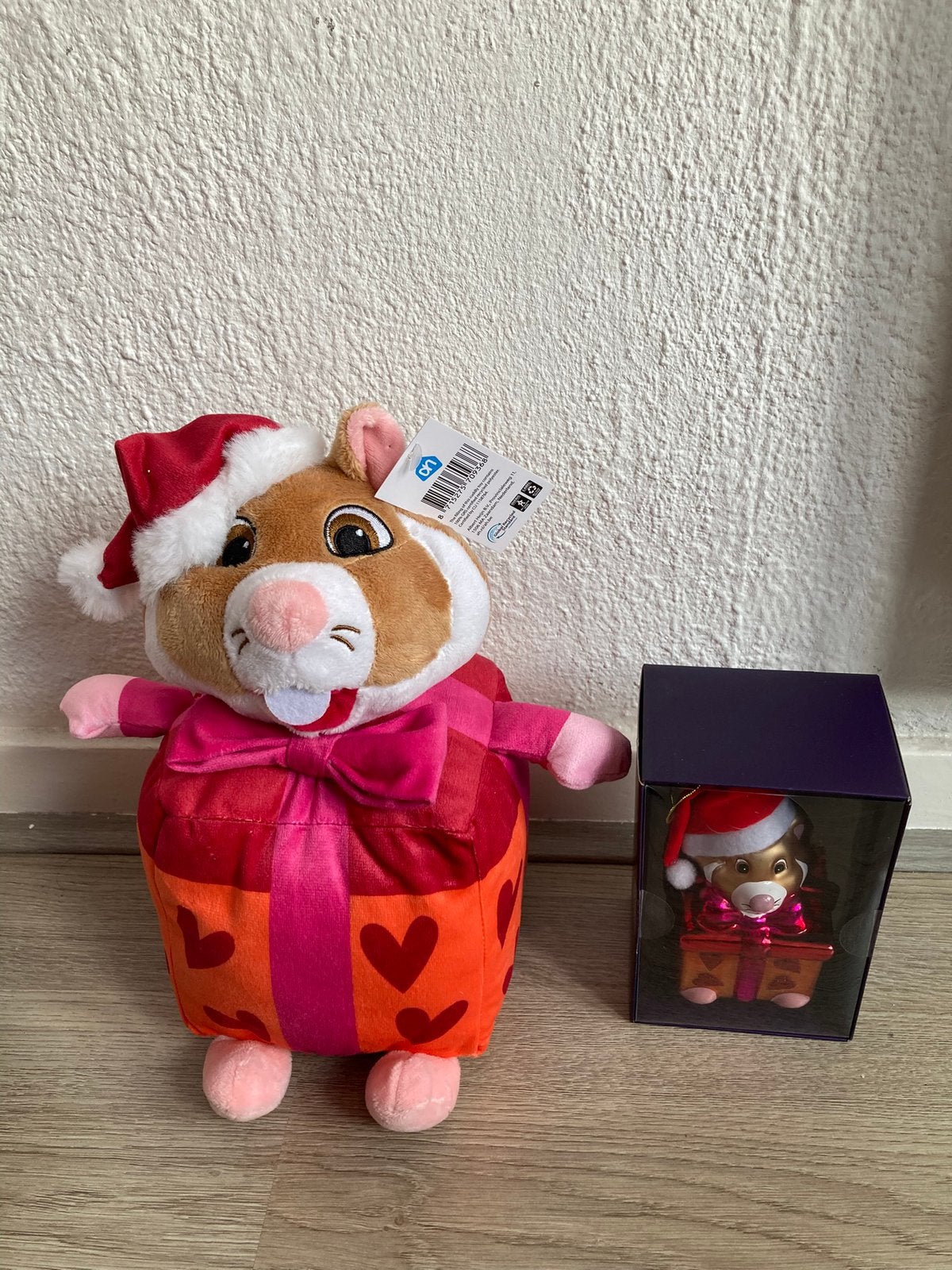 Ah hamster knuffel cadeau en kerstbal hamster cadeau, Ophalen of Verzenden, Nieuw