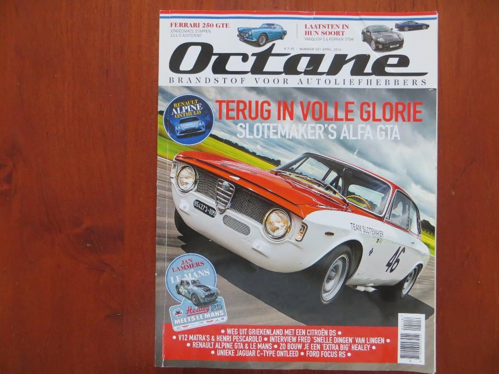 Octane 021 (april 2016) Alfa Romeo GTA, Ford Focus RS, Ophalen of Verzenden, Zo goed als nieuw, Alfa Romeo