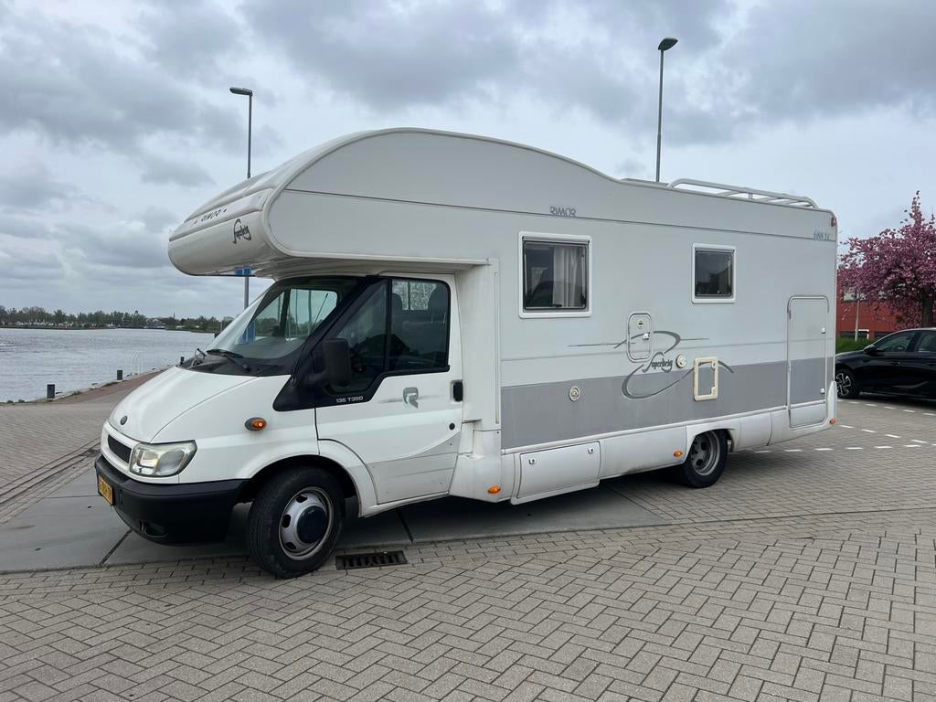 Camper Ford Rimor 688TC  Nette ruime Camper. Bj 2005, Caravans en Kamperen, Campers, Particulier, Half-integraal, Ford, Ophalen of Verzenden