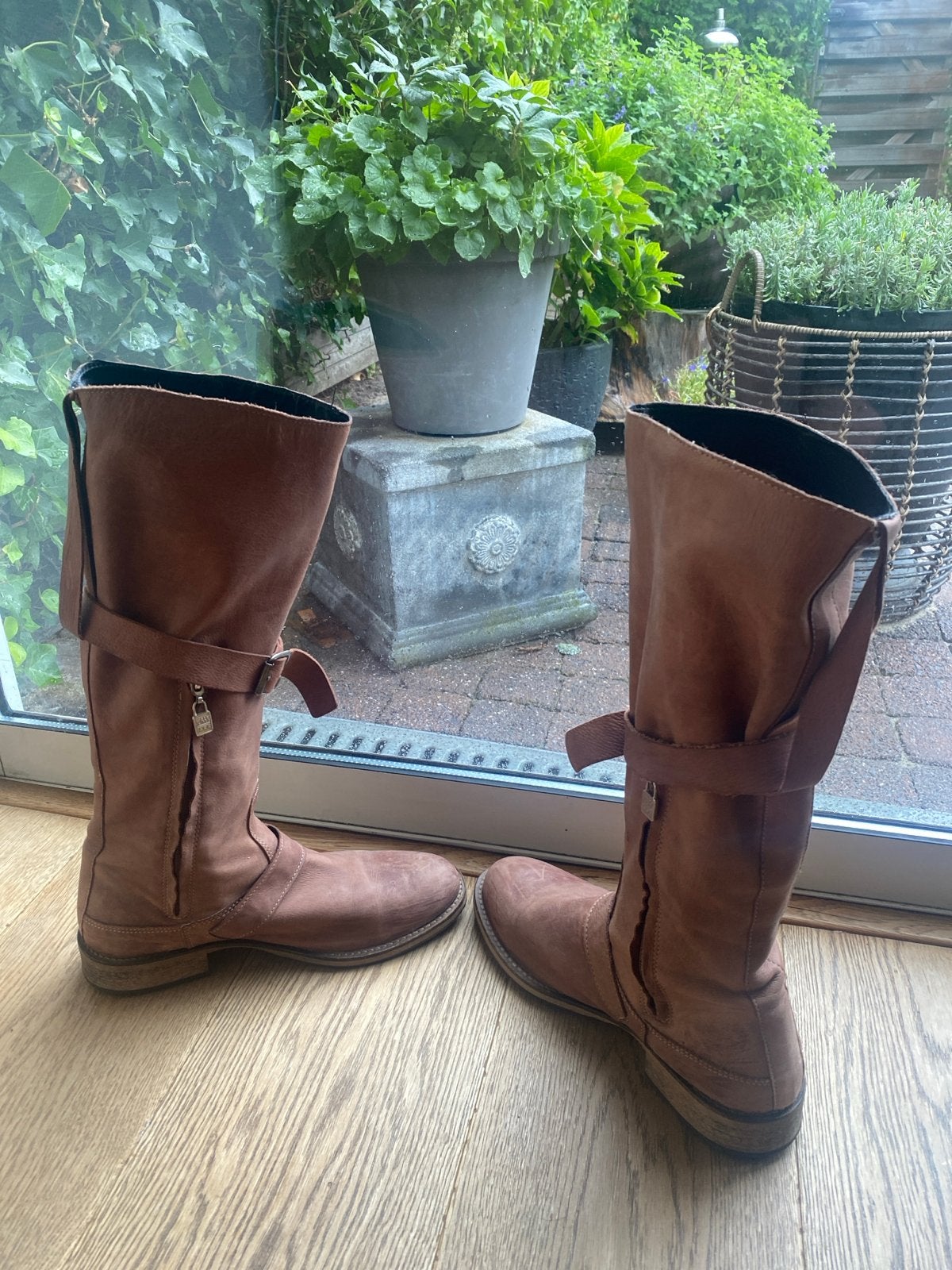 Walk in the Park Leren Laarzen Maat 40, Kleding | Dames, Schoenen, Ophalen of Verzenden, Gedragen, Bruin, Hoge laarzen