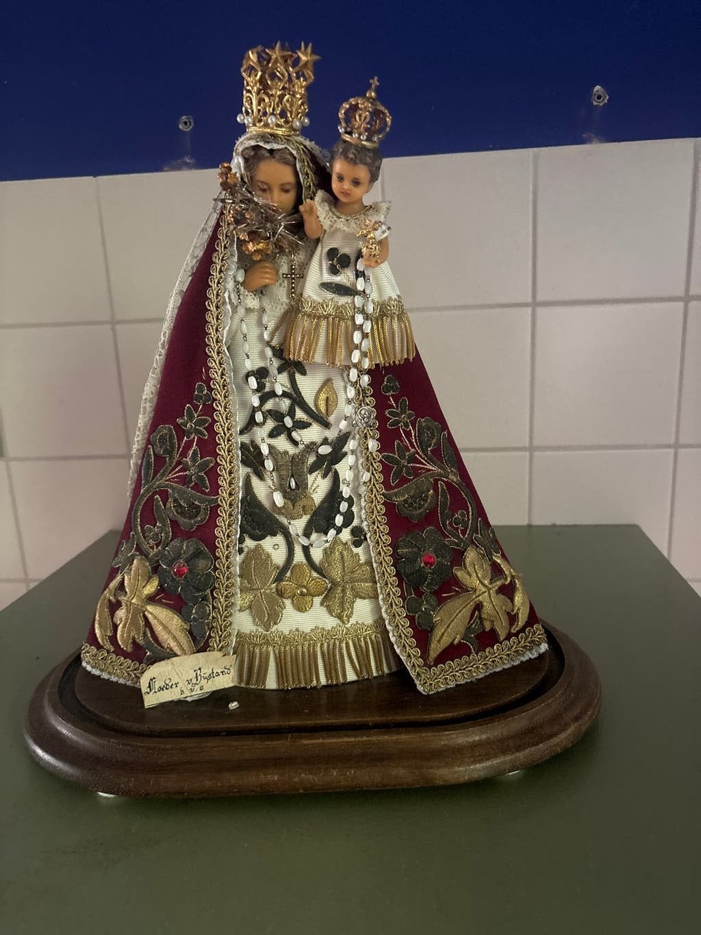 Antiek Beeld Moeder v Bijstand h.v.o. Maria met Kind, Ophalen