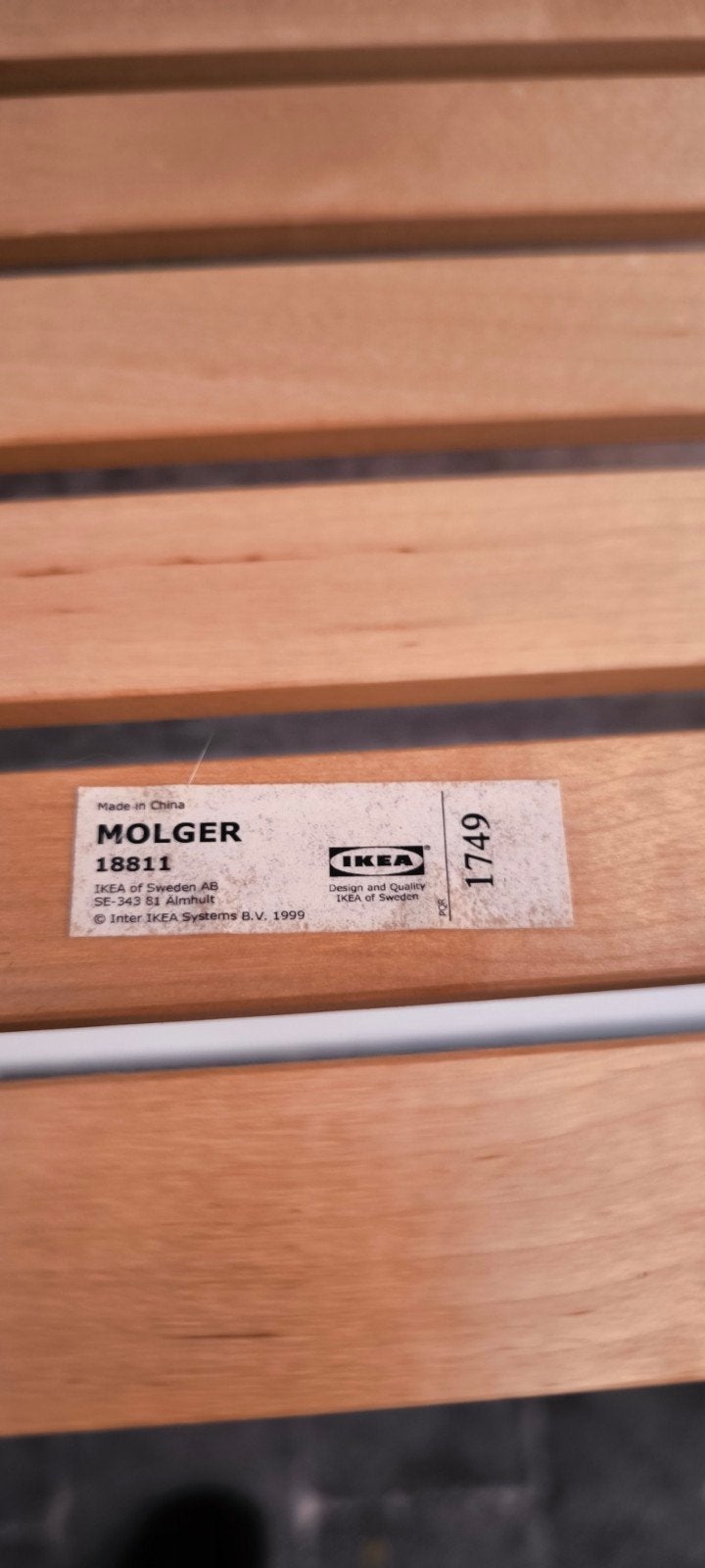 IKEA Molger Badkamerrek op wieltjes, Ophalen, Gebruikt