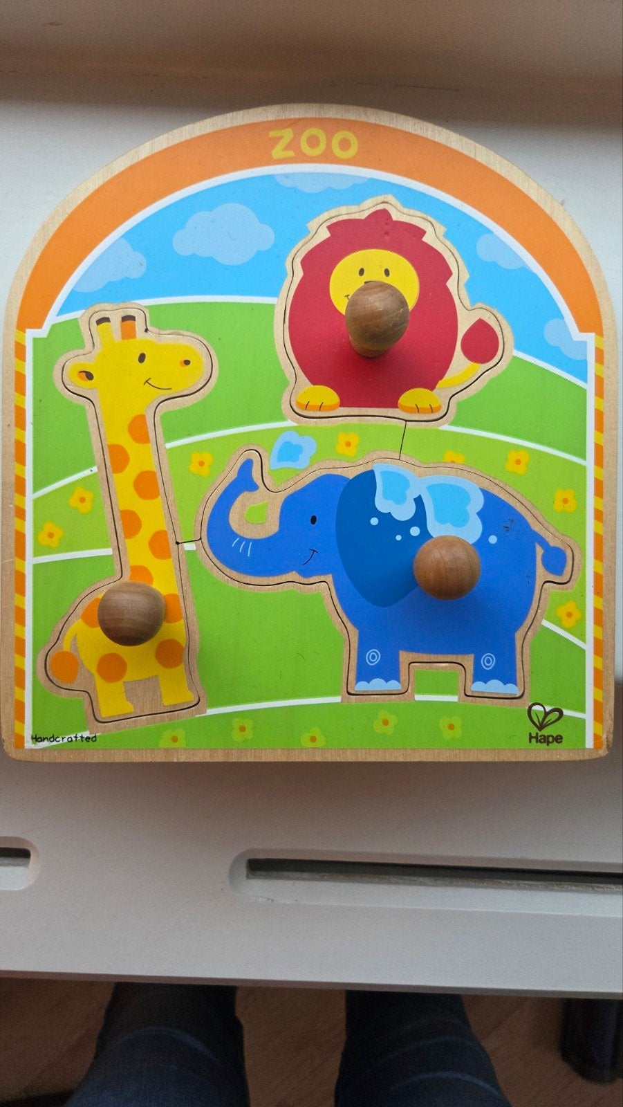 hape houten puzzel 1+, Ophalen of Verzenden, Zo goed als nieuw