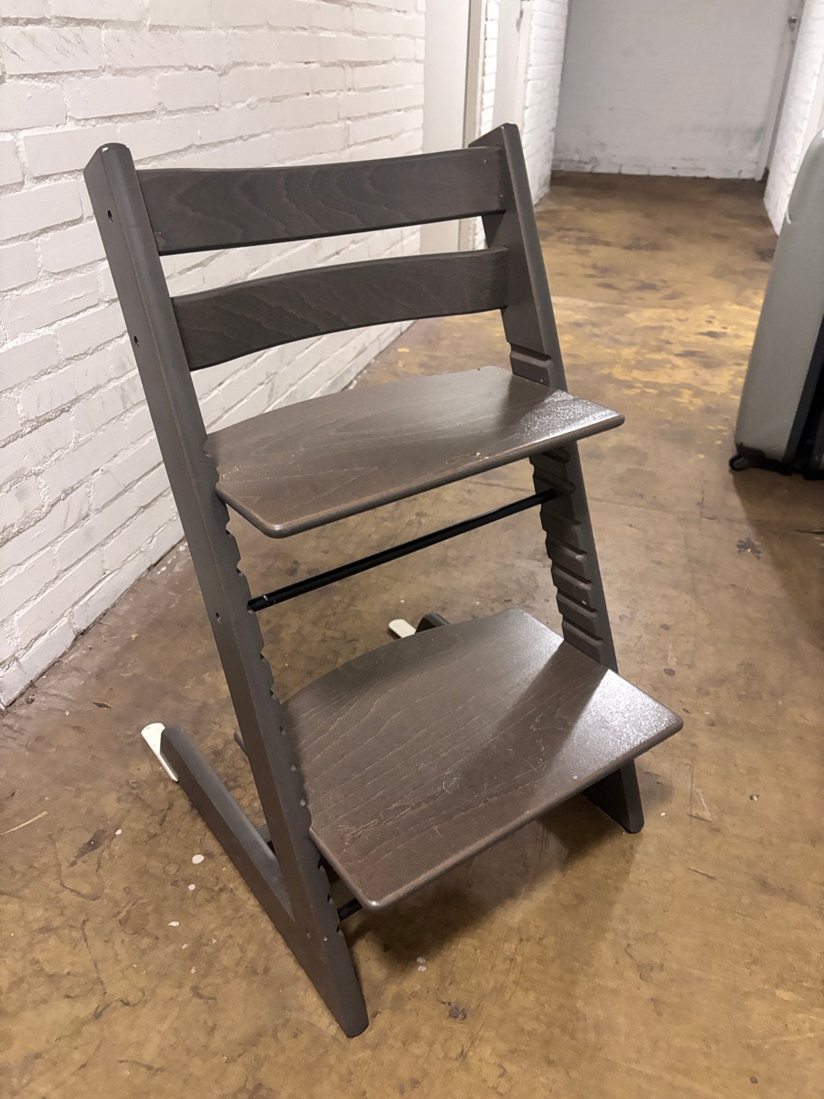 Antraciet Stokke Tripp Trapp stoel - Zo goed als nieuw, Ophalen, Zo goed als nieuw, Meegroeistoel, Aanschuifbaar