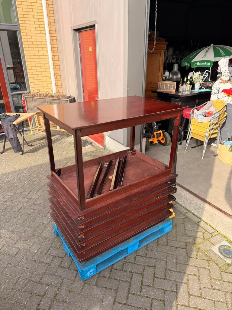 Eettafels 120x80 tafels mahonie hout cafe bar kroeg, Huis en Inrichting, Gebruikt, 100 tot 150 cm, Cafe bar kroeg toog kantine