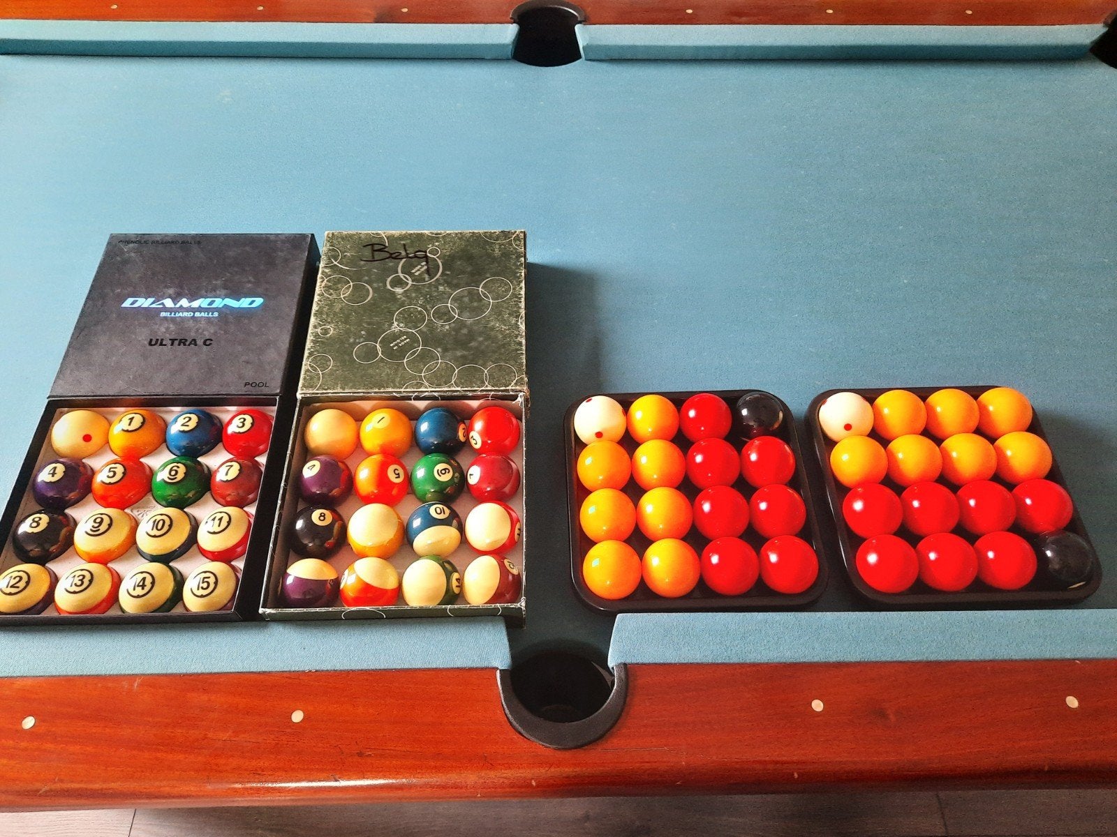 sets poolballen, american & english (aramith), Ophalen of Verzenden, Gebruikt, Keu of Ballen