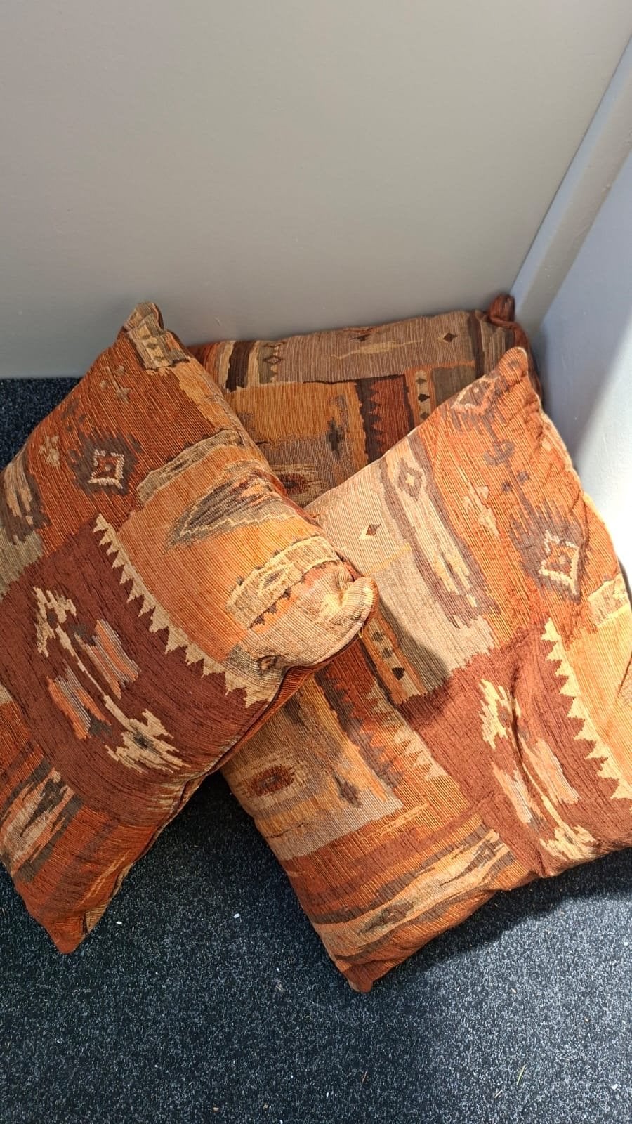 Set vintage kussens met grafisch Azteken design, Overige merken, Gebruikt, Meerkleurig, Met print