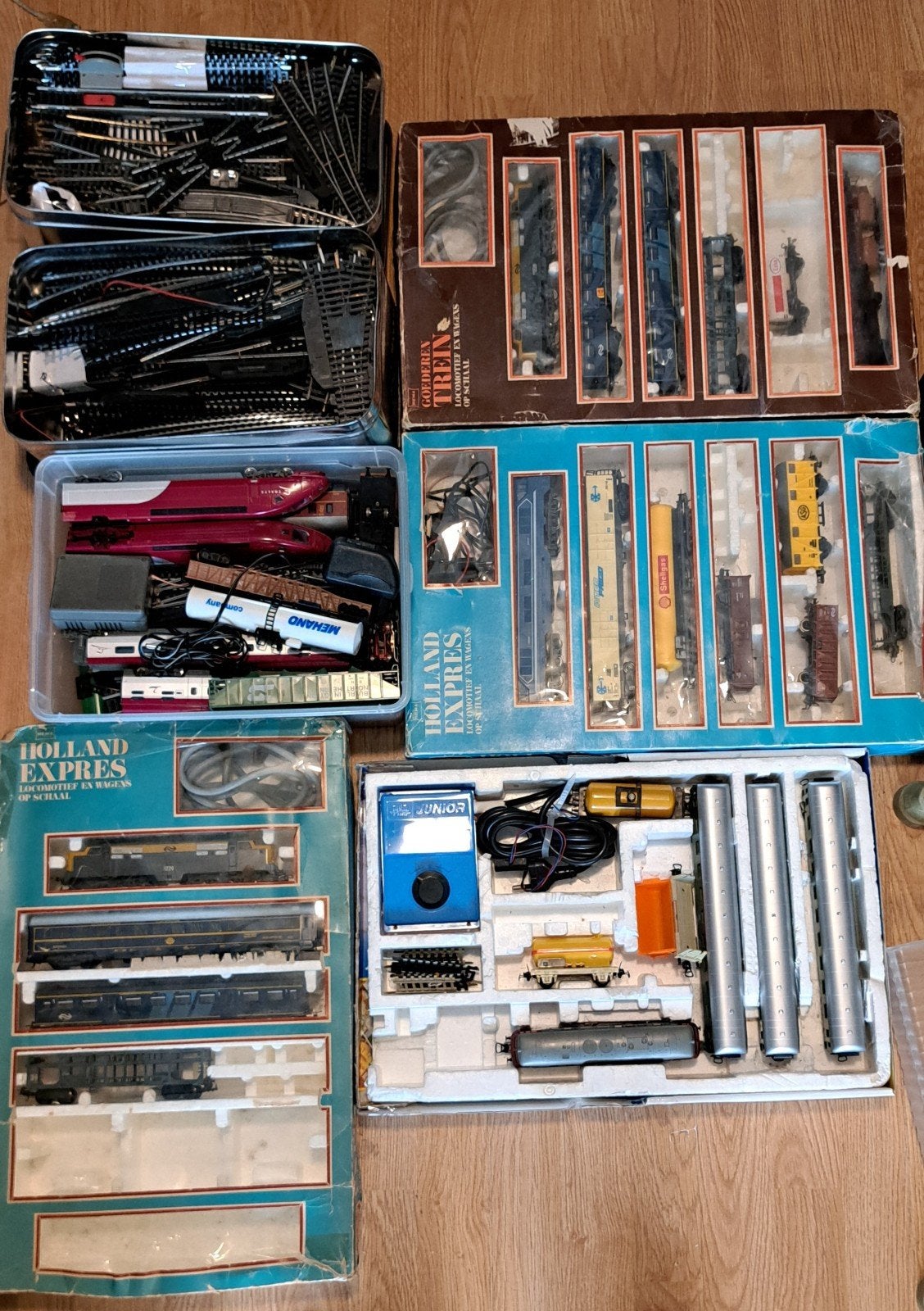 elektrische model treintjes en veel rails en wagons, Gelijkstroom of Wisselstroom, NS, Ophalen, Overige merken
