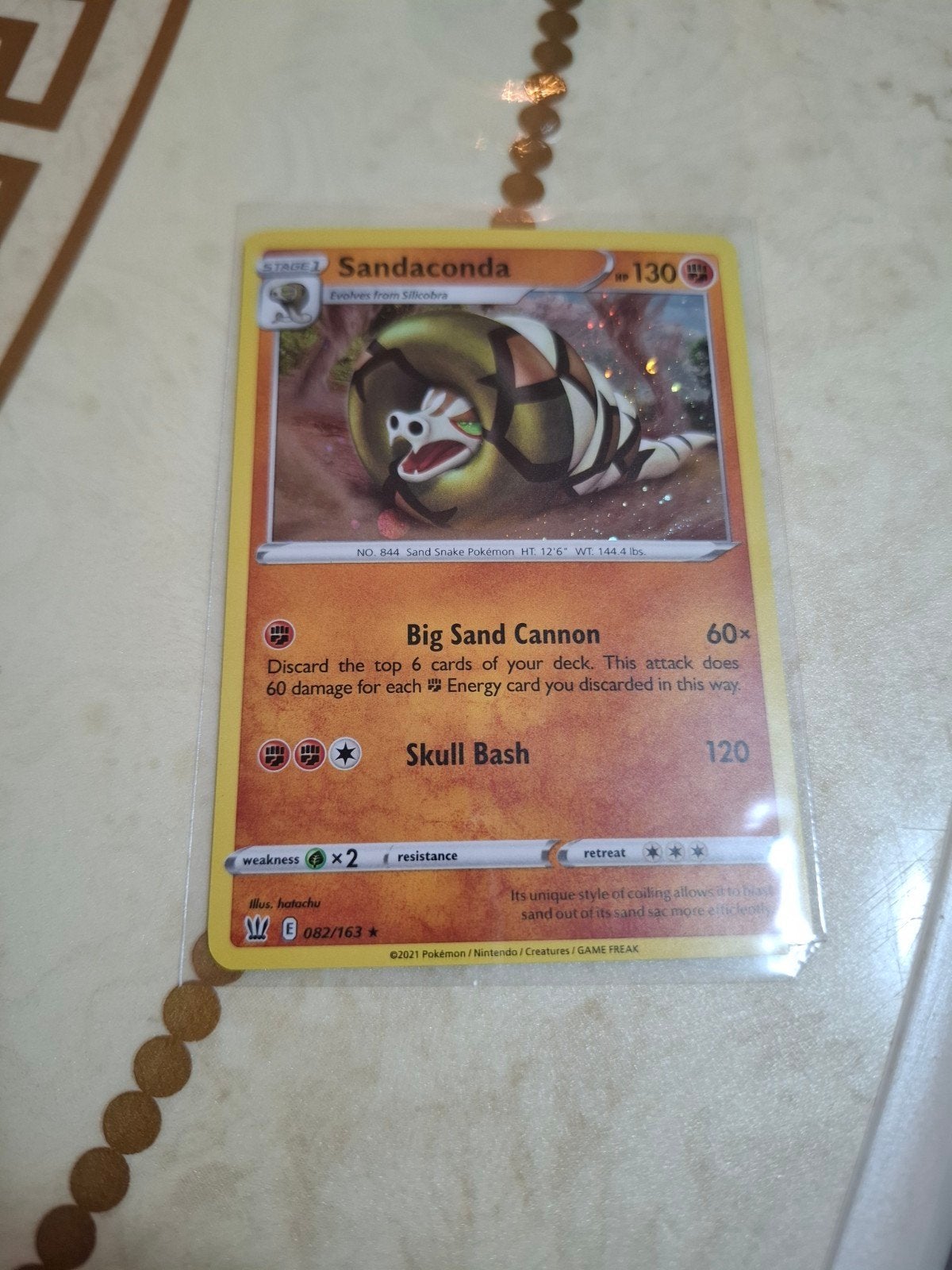Pokémon Kaart Sandaconda 082/163, Ophalen of Verzenden, Zo goed als nieuw, Losse kaart