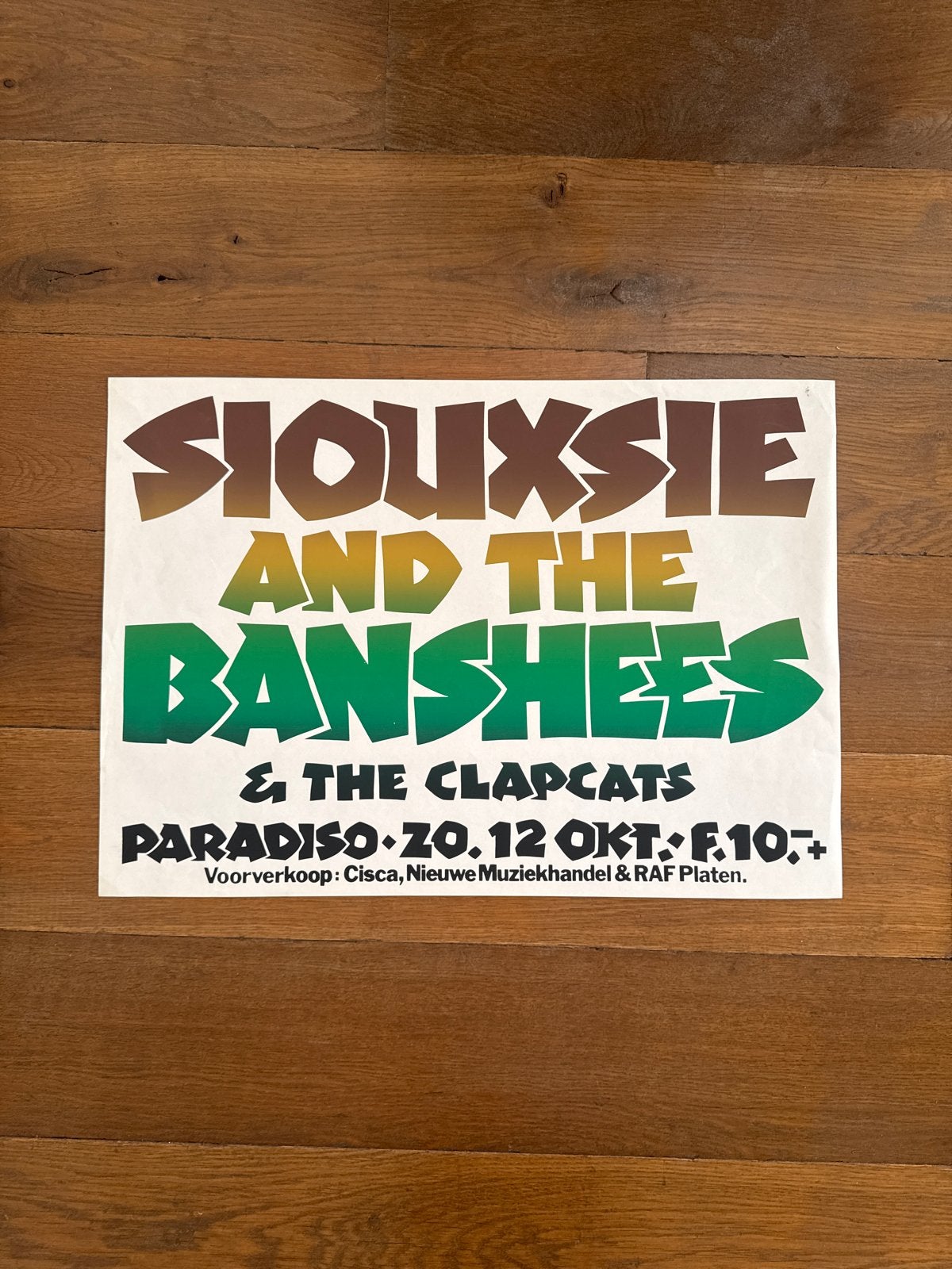 Siouxsie and the Banshees Paradiso Poster 1980, Verzamelen, Rechthoekig Liggend, Ophalen of Verzenden, Zo goed als nieuw, A1 t/m A3
