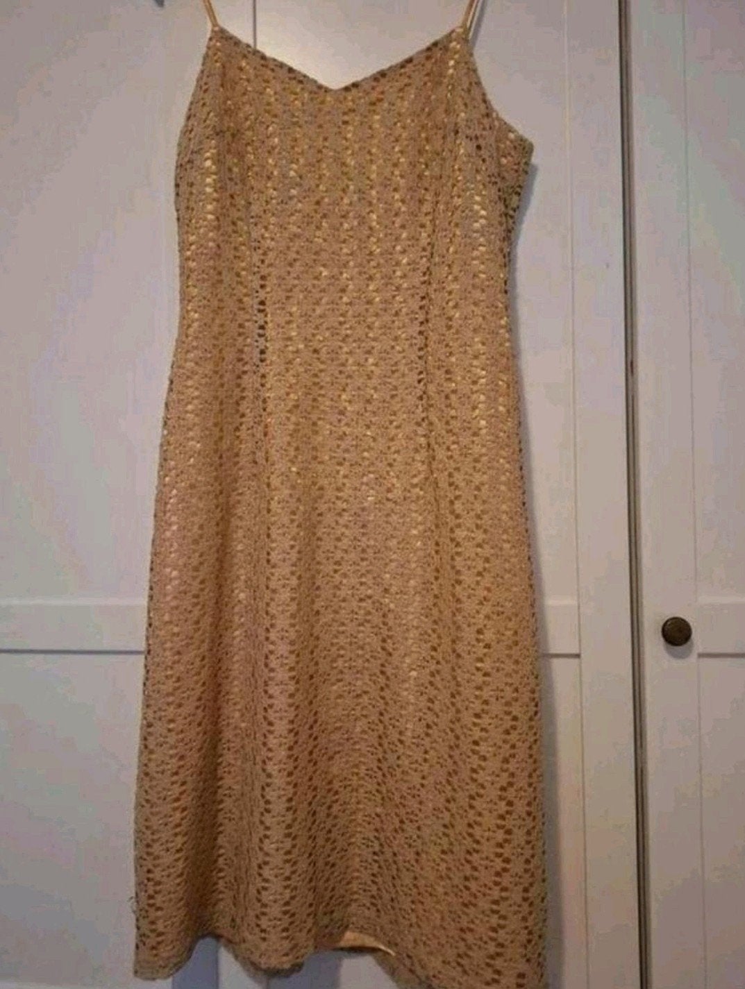 Ana Sousa Elegante Goud/Champagne Jurk - Maat 36, Kleding | Dames, Jurken, Ophalen of Verzenden, Zo goed als nieuw, Maat 36 (S)