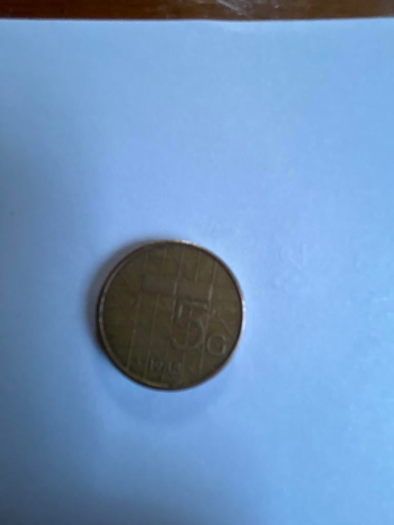 Nederlandse 5 gulden iit 1988, Ophalen of Verzenden, Koningin Juliana, 5 cent, Losse munt