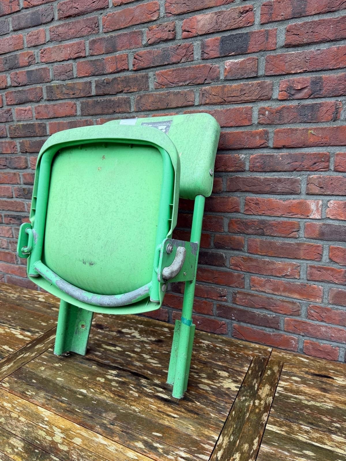 Originele FC Groningen stadion klapstoel, Ophalen, Kunststof, Gebruikt, Overige kleuren