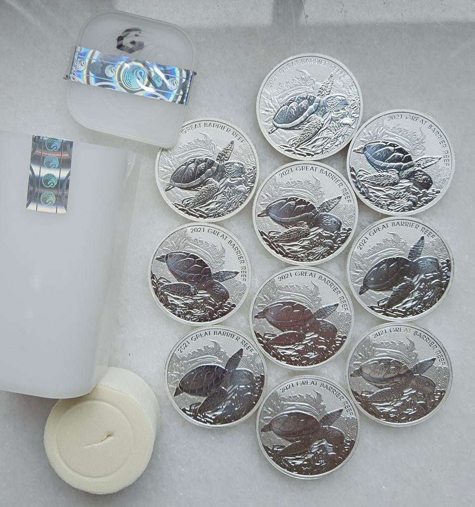 Volle tube 10 x 2 ounce great barrier reef, Ophalen of Verzenden, Zilver