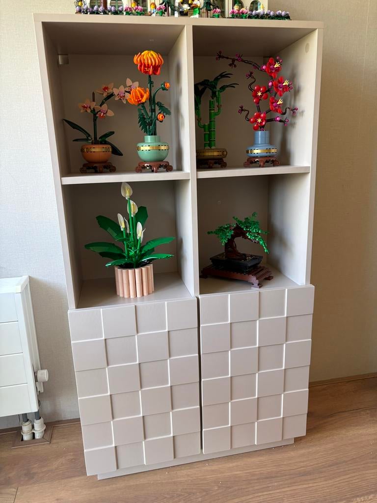 Moderne beige kast met opbergruimte en displayvakken, Ophalen, Nieuw