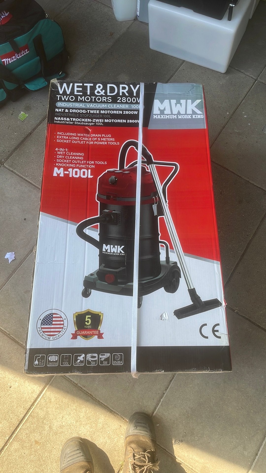 Mwk nat en droog stofzuiger nieuw nog in originele doos., Doe-het-zelf en Verbouw, Reinigingsmachines, Ophalen, Zo goed als nieuw
