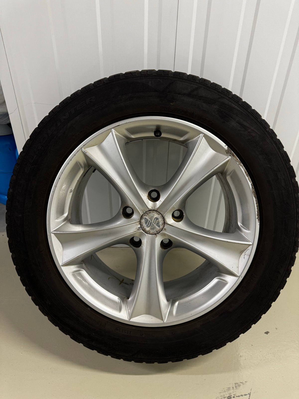 Winterbanden set met velgen Audi Q7 4L (2006-2008), Auto-onderdelen, Banden en Velgen, 18 inch, Gebruikt, Banden en Velgen, 235 mm