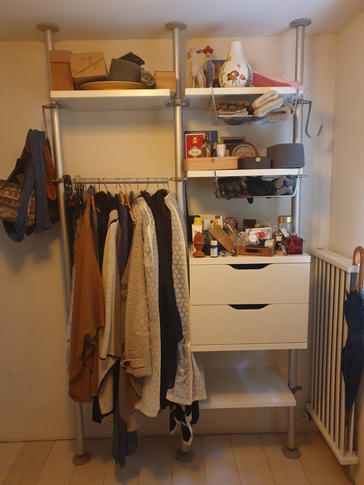 IKEA ELVARLI open kledingkast systeem, Ophalen, Met lade(s), Gebruikt, 100 tot 150 cm