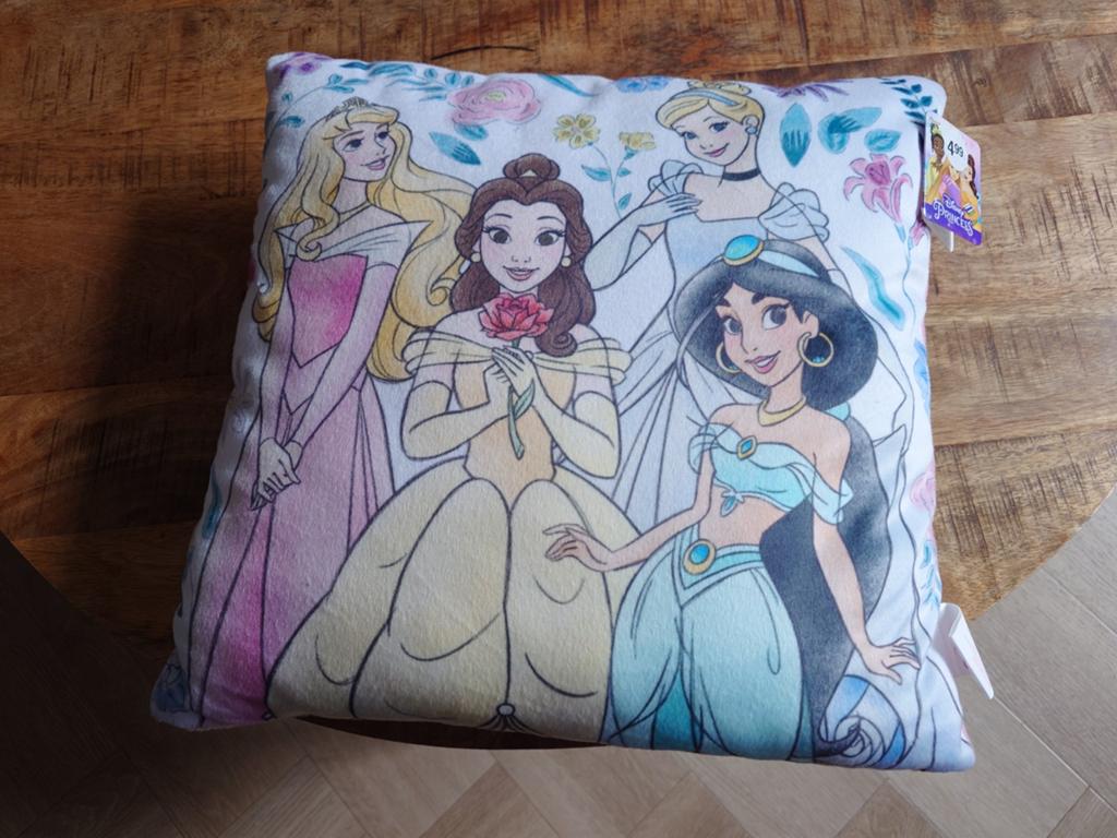 2 Disney Prinsessen Kussens - Nieuw met label, Ophalen, Nieuw, Roze, Vierkant