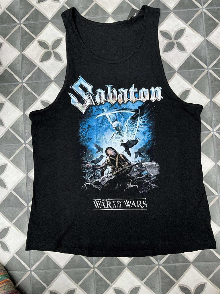 "The War To End All Wars" Tanktop zwart van Sabaton Maat XL, Verzamelen, Nieuw, Ophalen of Verzenden, "The War To End All Wars" Tanktop zwart van Sabaton Maat XL