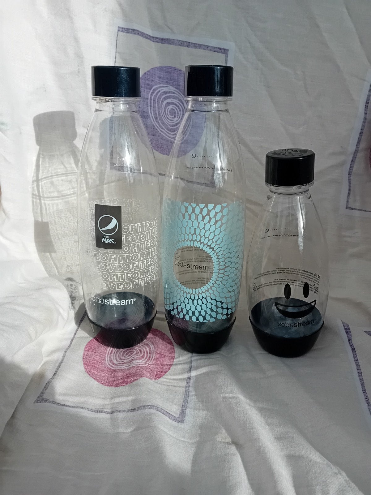 3 nette Sodastream flessen (2 groot, 1 klein), Ophalen of Verzenden, Gebruikt