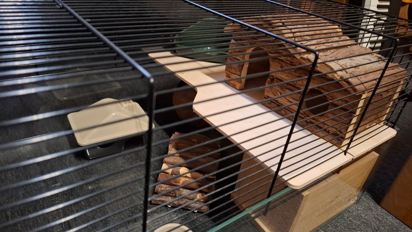 hamsterkooi met  glazen bak., Ophalen, Loopwiel of Rad