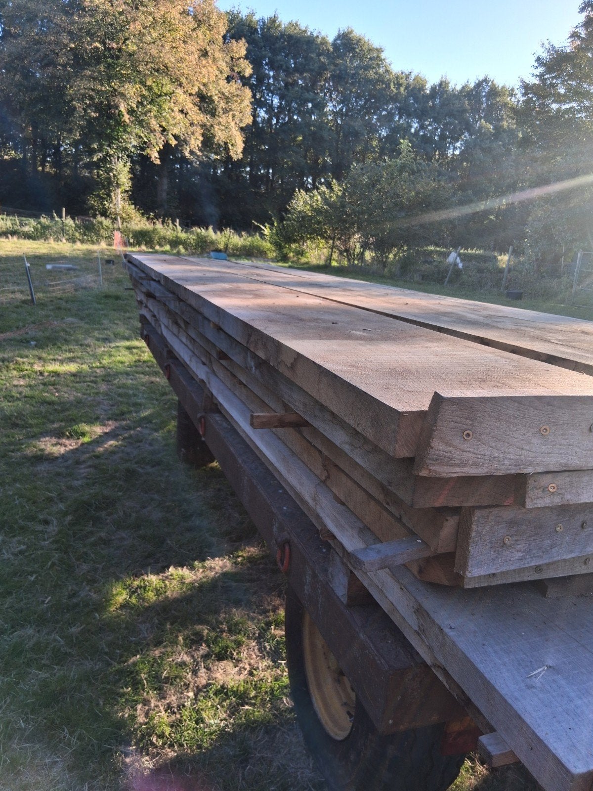 te koop eiken planken 30 cm breed, Doe-het-zelf en Verbouw, Ophalen, 25 tot 50 mm, Eiken, Nieuw