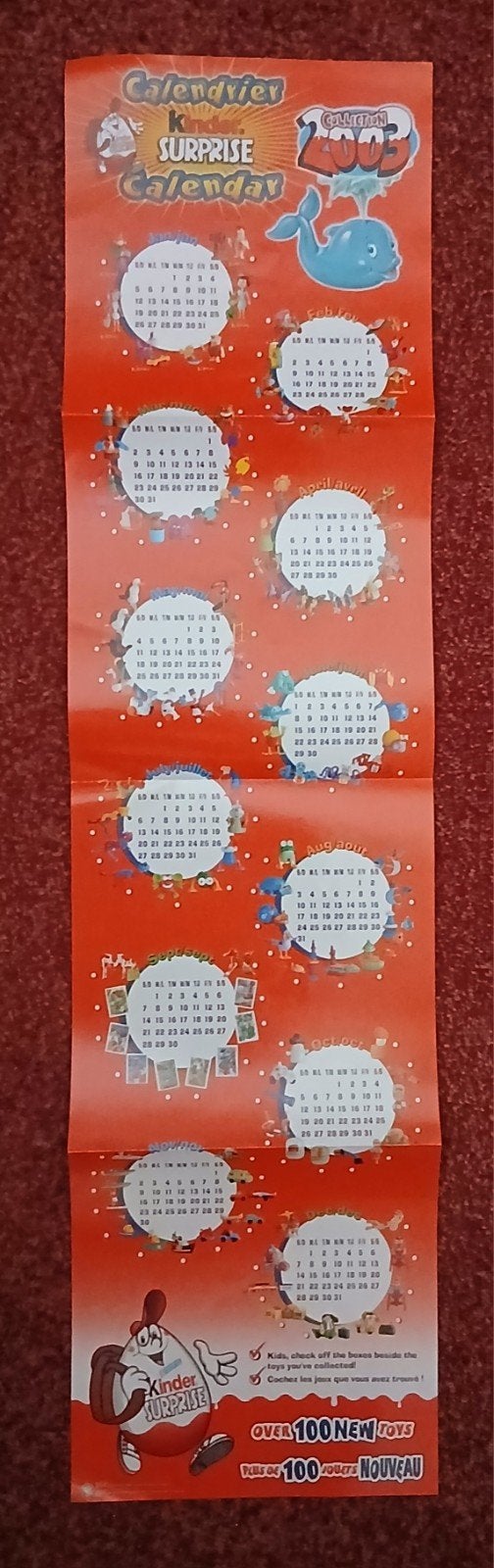 Kindersurprise Kalender, Verzamelen, Verrassingseieren, Ophalen of Verzenden
