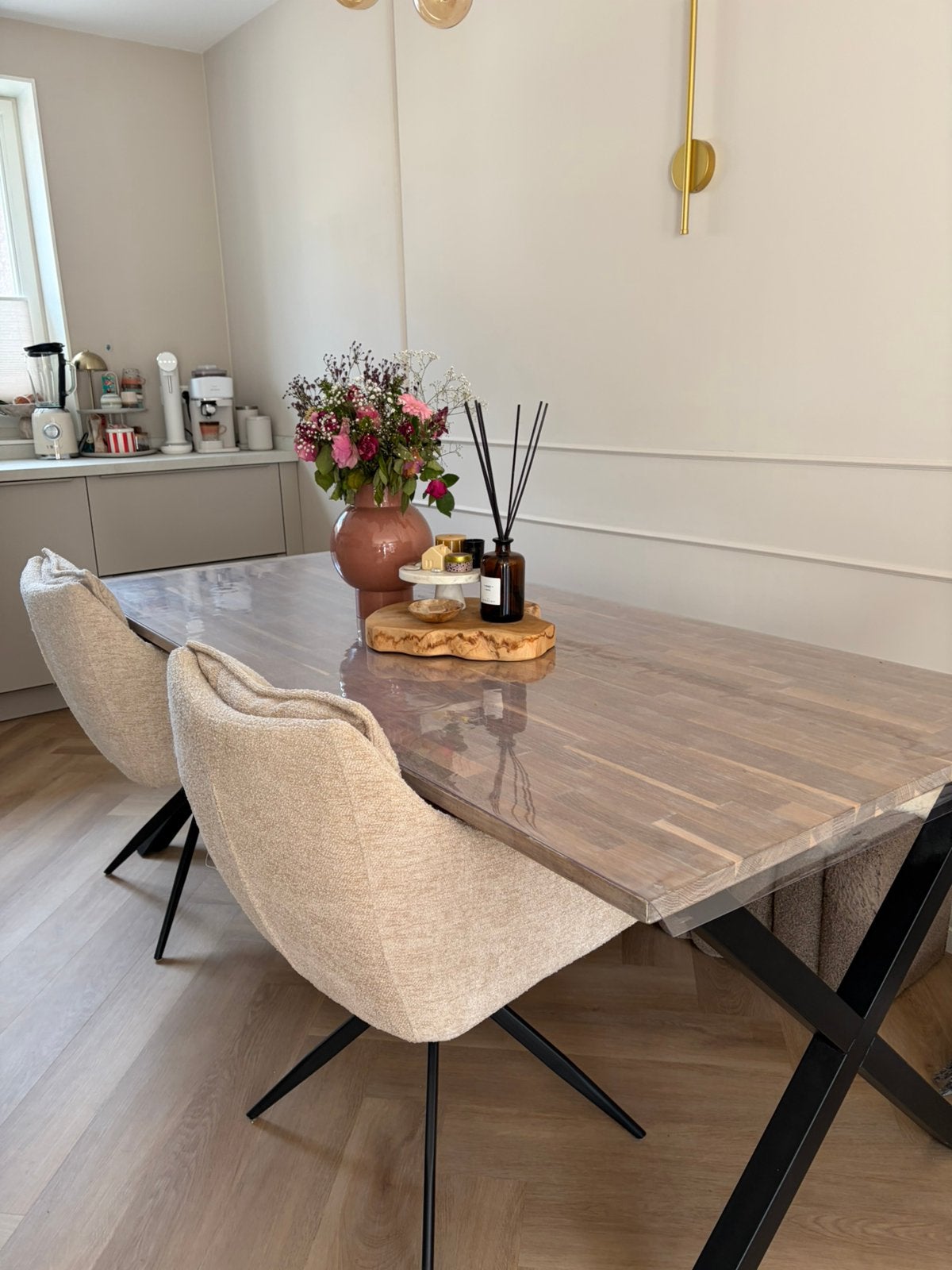 Eetkamertafel 90x200, Huis en Inrichting, Tafels | Eettafels, Ophalen, 50 tot 100 cm, Zo goed als nieuw, 150 tot 200 cm
