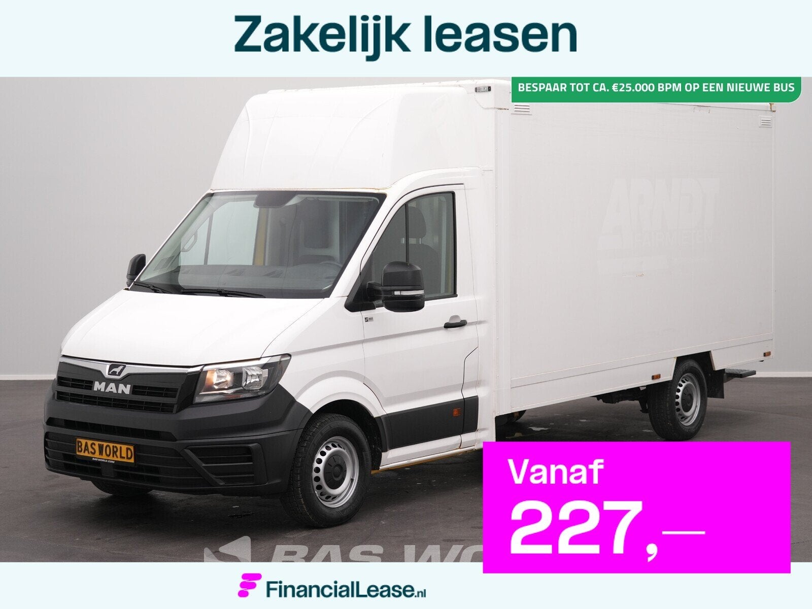 MAN TGE 3.100 433cm Bakwagen Achterdeuren Zijdeur Airco Came, Stof, Gebruikt, Euro 6, 4 cilinders
