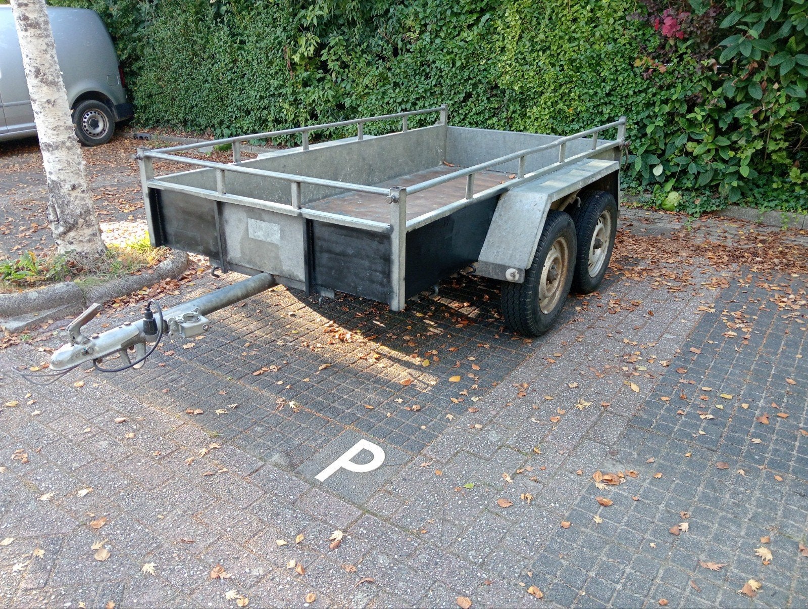 Dubbelasser aanhanger, ongeremd, 750kg laadvermogen, Auto diversen, Ophalen, Gebruikt