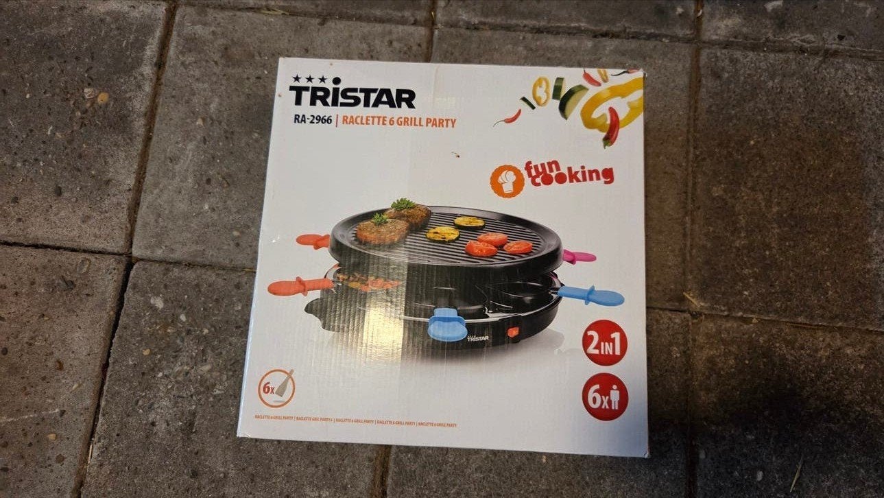 Tristar RA-2996 Raclette & Grill Party - Nieuw in doos, Ophalen of Verzenden, Nieuw, 4 t/m 7 personen