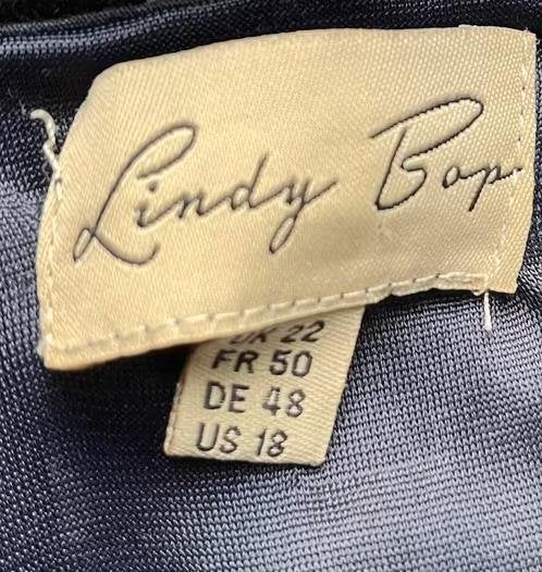 Lindy Bop jurk maat 48[v], Blauw, Maat 46/48 (XL) of groter, Ophalen of Verzenden, Zo goed als nieuw