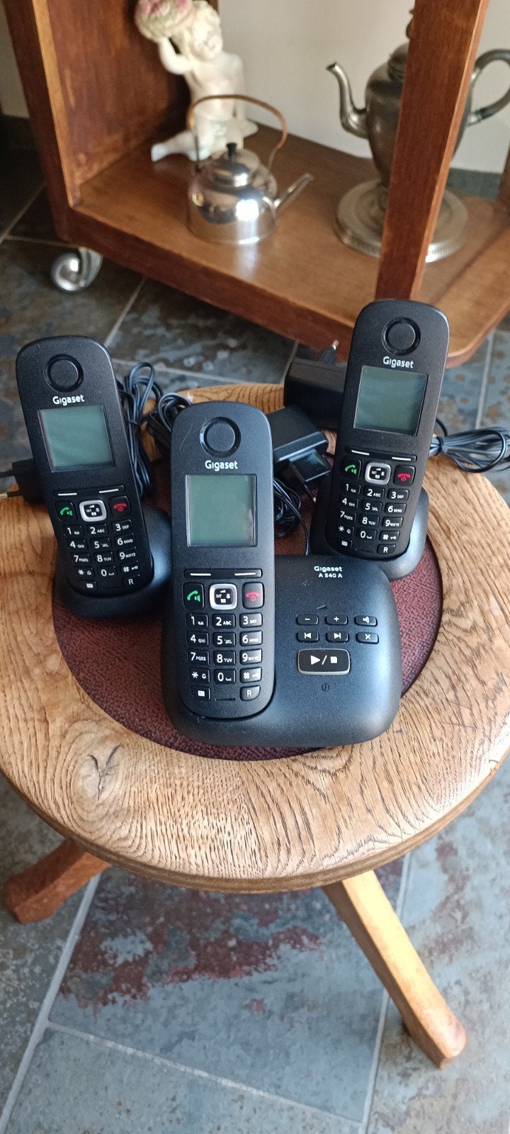 Gigaset A540A draadloze telefoons met antwoordapparaat, Ophalen of Verzenden, Gebruikt, 3 handsets