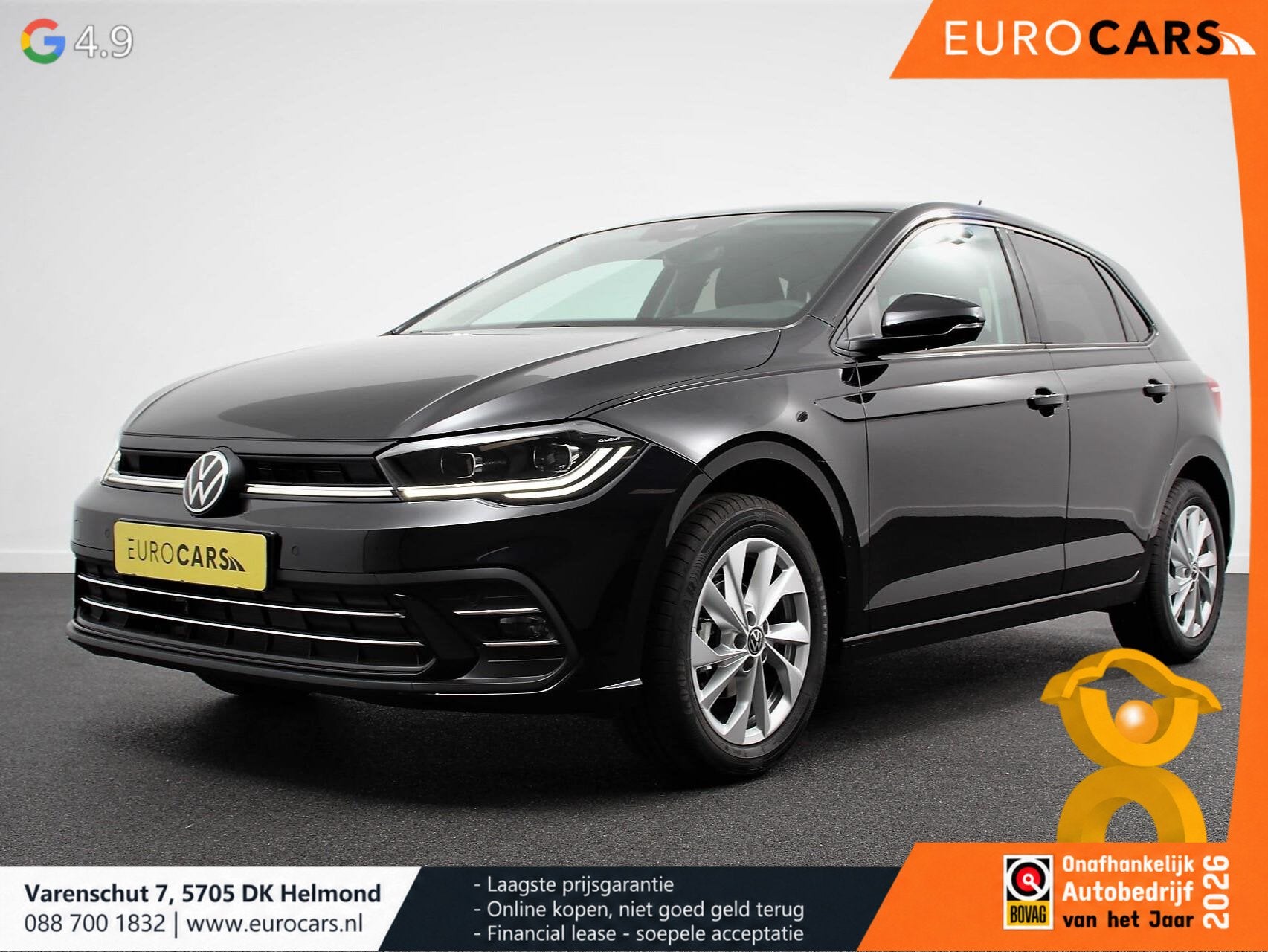 Volkswagen Polo 1.0 TSI DSG Style Navigatie Apple Carplay/An, Auto's, Stof, Gebruikt, 95 pk, Lane Keeping Assist