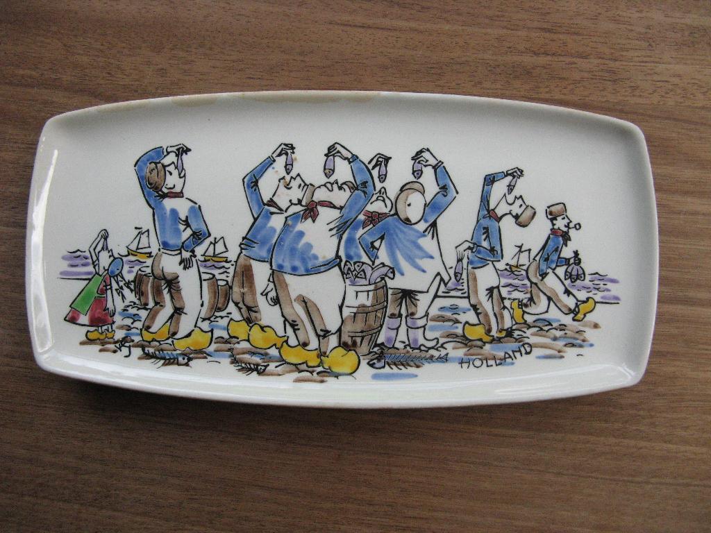 Goedewaagen Holland bordje "de Haringeters", Antiek en Kunst, Antiek | Keramiek en Aardewerk, Ophalen of Verzenden