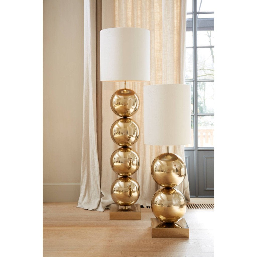 Elegante grote tafellamp lampvoet LOVIS goud Light & Living