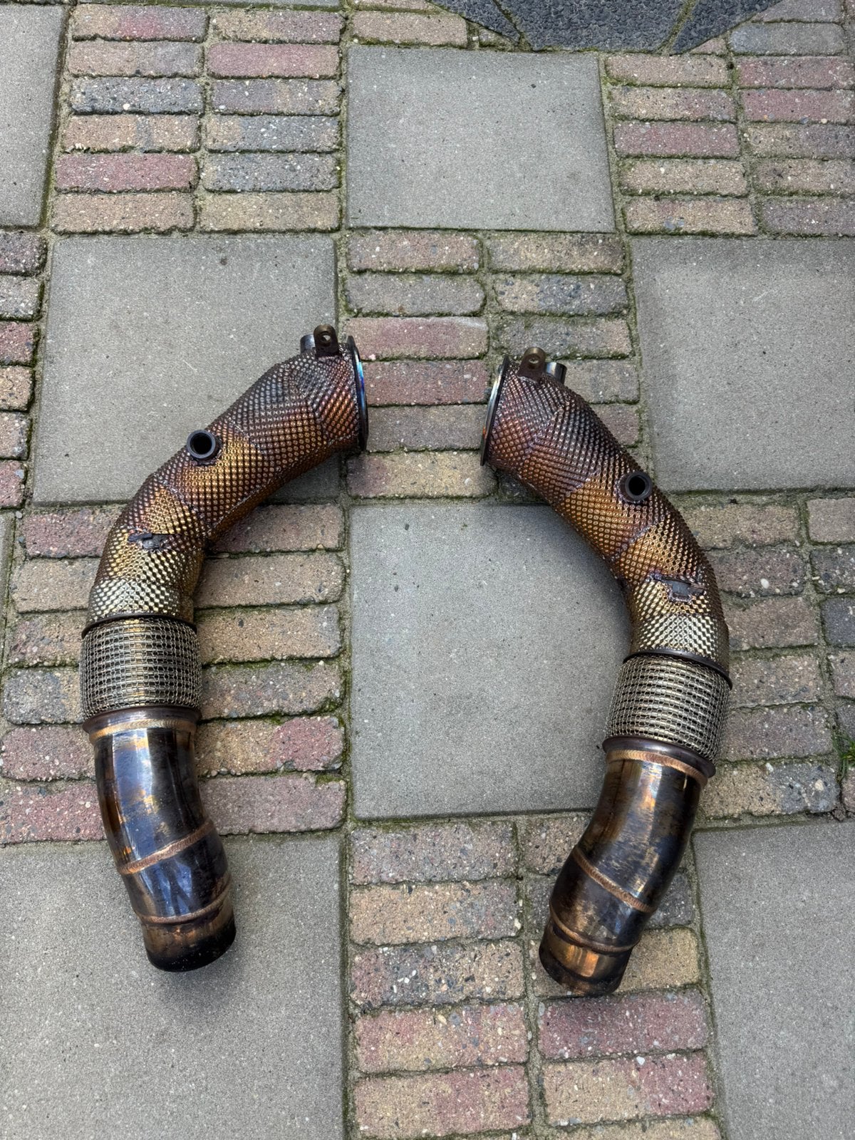Bmw M5 F10 4.4 bi turbo decat Downpipes / Custom made RVS, Auto-onderdelen, Ophalen of Verzenden, Gebruikt, BMW