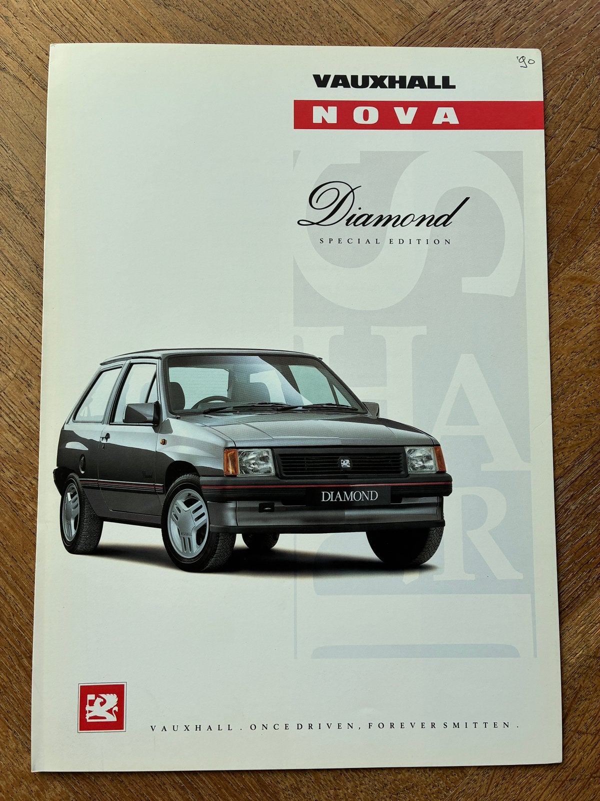 Vauxhall Nova Diamond brochure mei 1990, Verzenden, Zo goed als nieuw, Overige merken