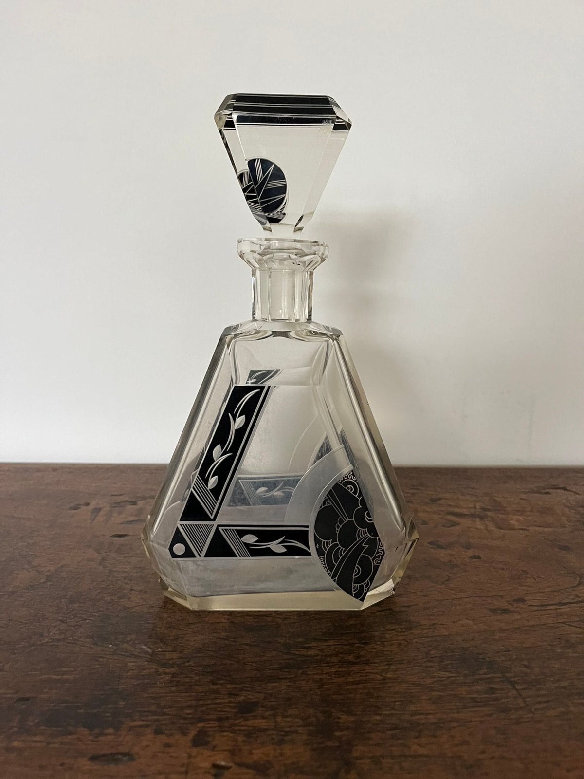 Originele Karl Palda Boheems kristallen Art Deco karaf, Ophalen